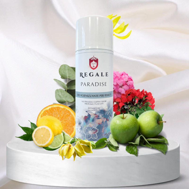Zloženie parfumovaného DEO spreju na textil Paradise